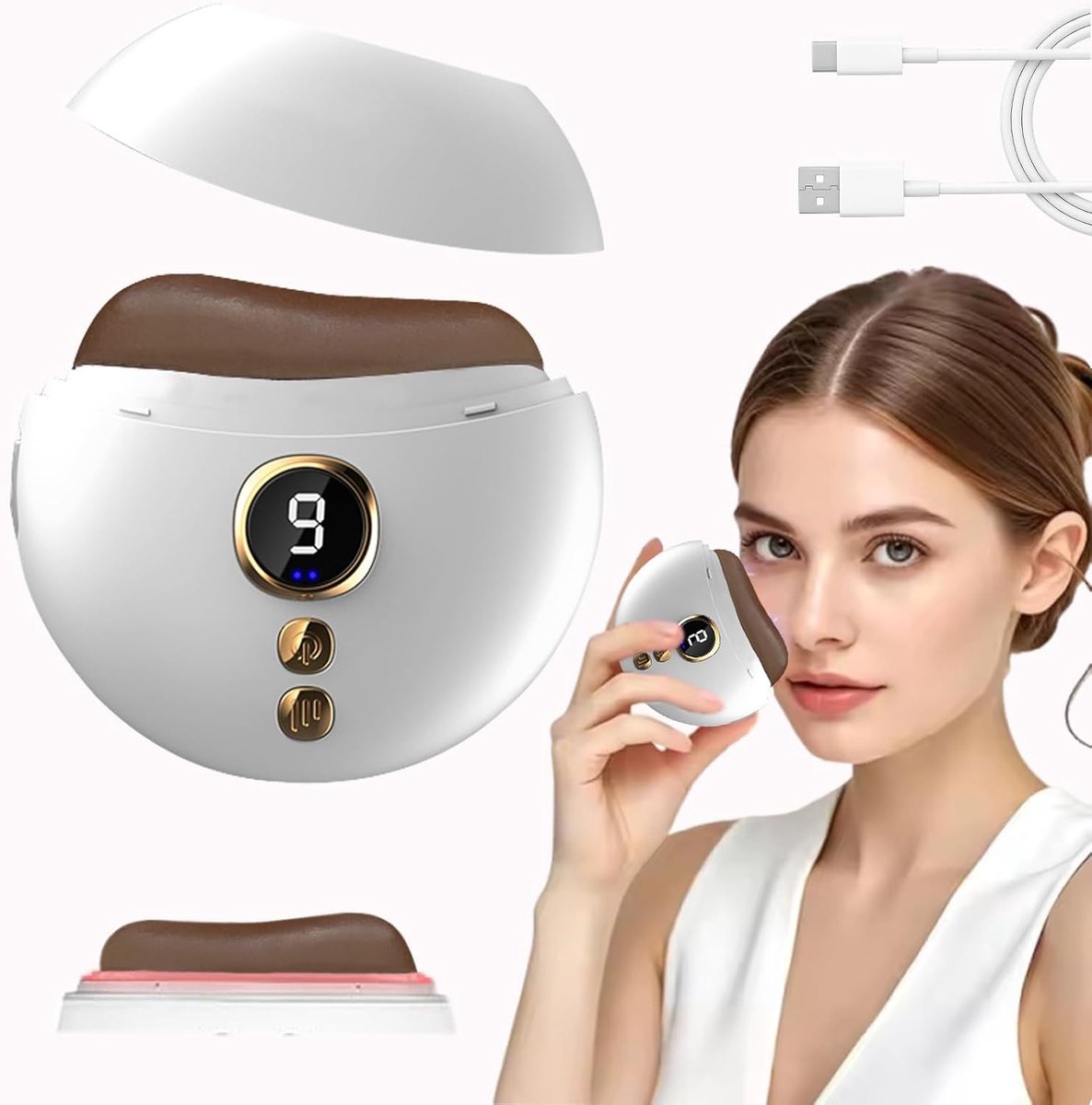 Mee-eter vacuüm extractor, gezichtsstofzuiger met 6 sondes en 3 standen, mee-eter neus poriënreiniger