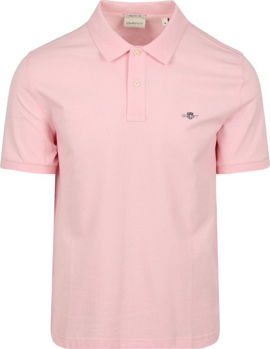 Gant Shield Piqué Poloshirt Lichtroze - Maat 3XL - Heren