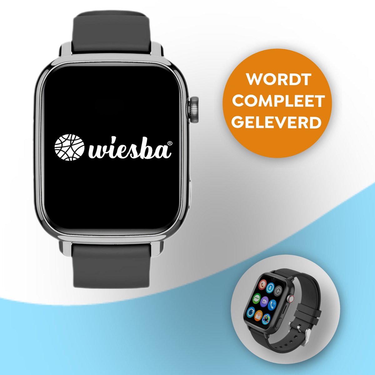 Wiesba WB13 - smartwatch kinderen - gps horloge kind - kinderhorloge bellen - gps tracker kinderhorloge - kinderhorloge met gps - kinderhorloge - Zwart