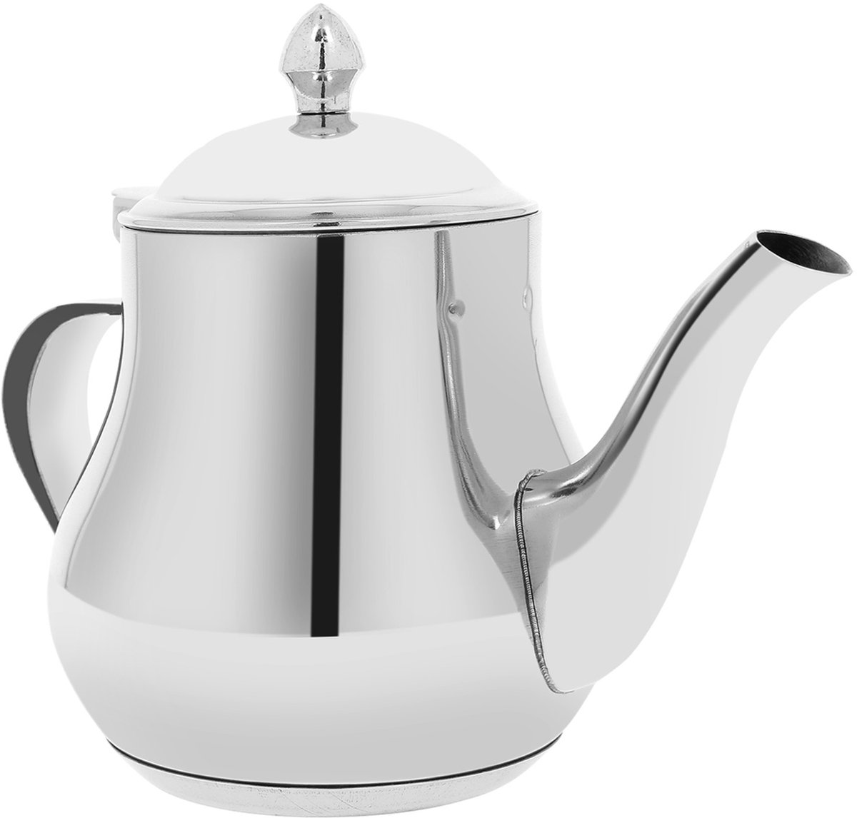 Signature Home, Roestvrijstalen theepot met precieze schenktuit en deksel, Zilver