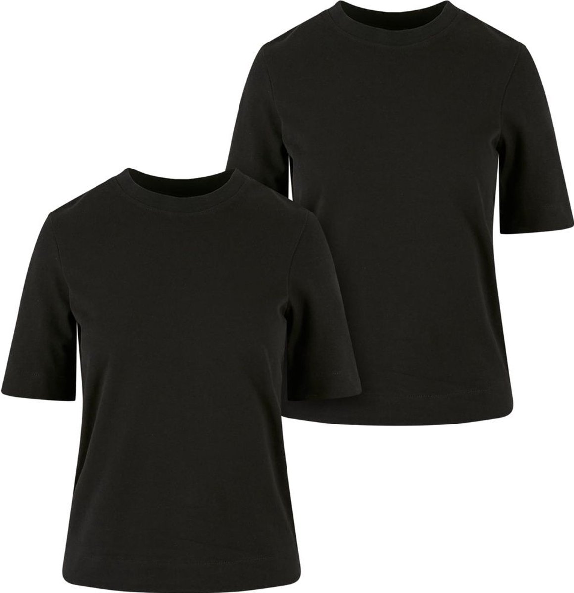 Urban Classics Classy 2Pack Dames Tshirt M Zwart