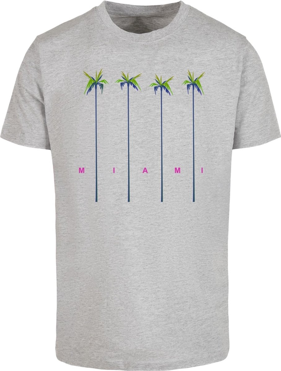 Mister Tee T-Shirt Miami Palms Tee Heather -XS Grijs