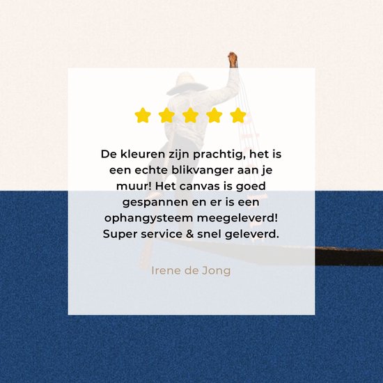 Toile - Abstrait - Bateau - Mer - Texte - Chapeau - Abstrait - 60x80 cm - Canvasdoek - Peinture sur toile