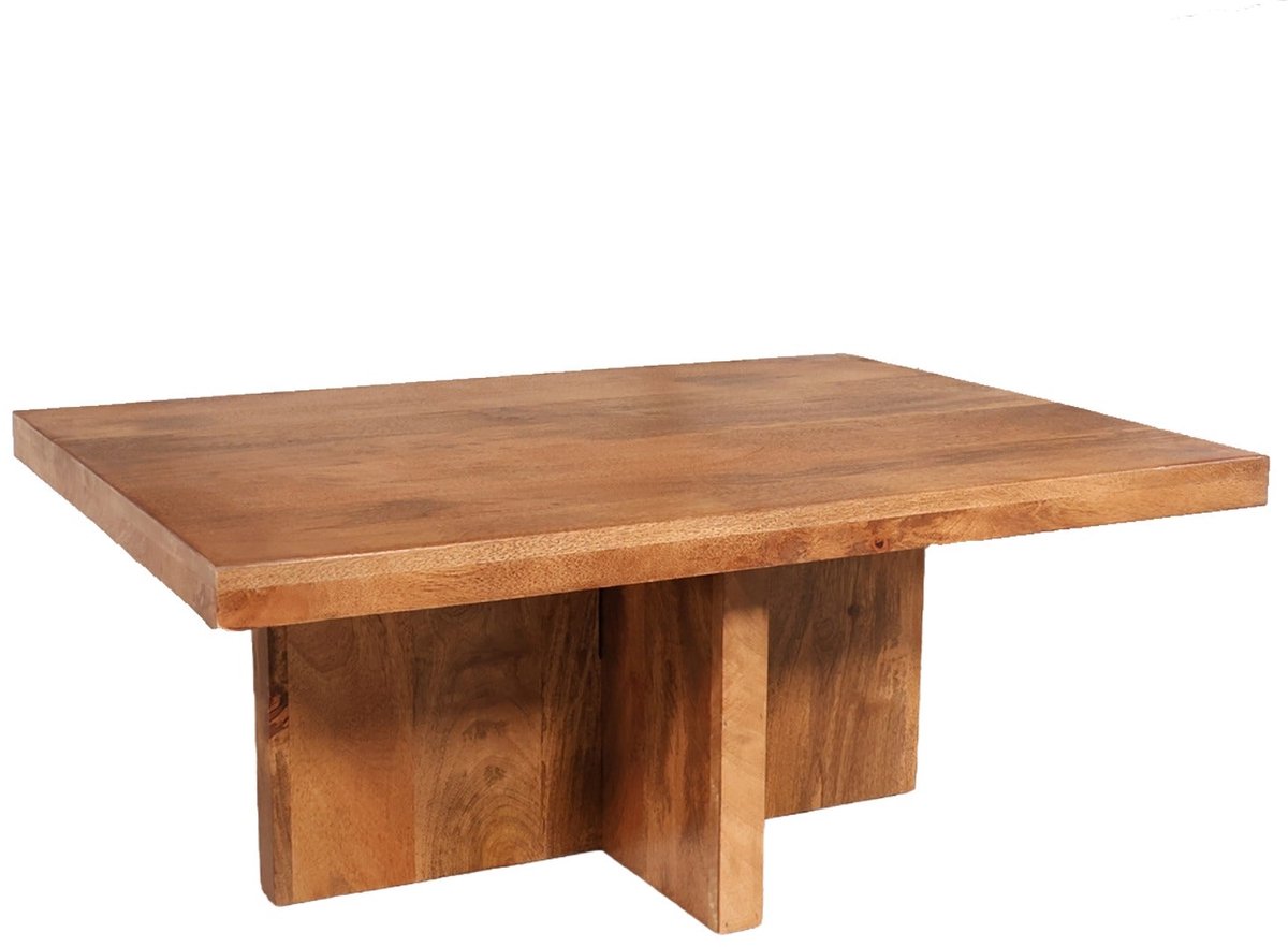Salontafel 85cm mangohout Tori bruin duurzaam hout mango bijzettafel Japandi