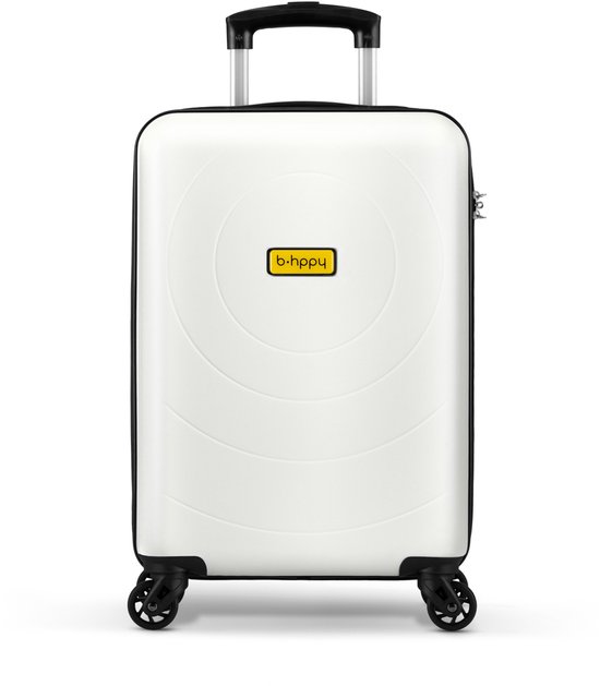 BHPPY Handbagage koffer 53x35x20cm - Handbagage trolley 33L - Lichtgewicht koffer 2.6kg - Reiskoffer met cijferslot - Wit