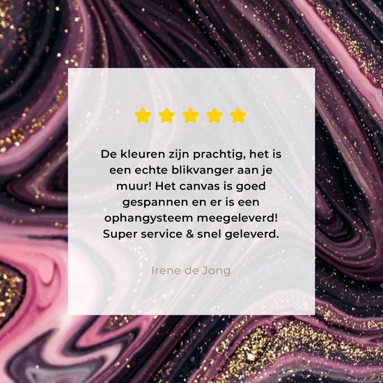 Tableau sur toile aspect marbre - Rose - Goud - Or - Luxe - Marbre - 60x90 cm - Décoration murale