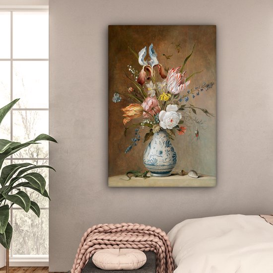 Peinture sur toile Fleur Nature Morte - Balthasar van der Ast - Oude Meesters - 80x120 cm - Décoration murale