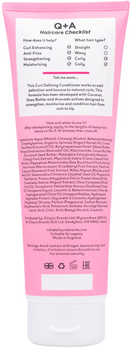 Q+A Curl Defining Conditioner - 6 x 250 ml - Voordeelverpakking