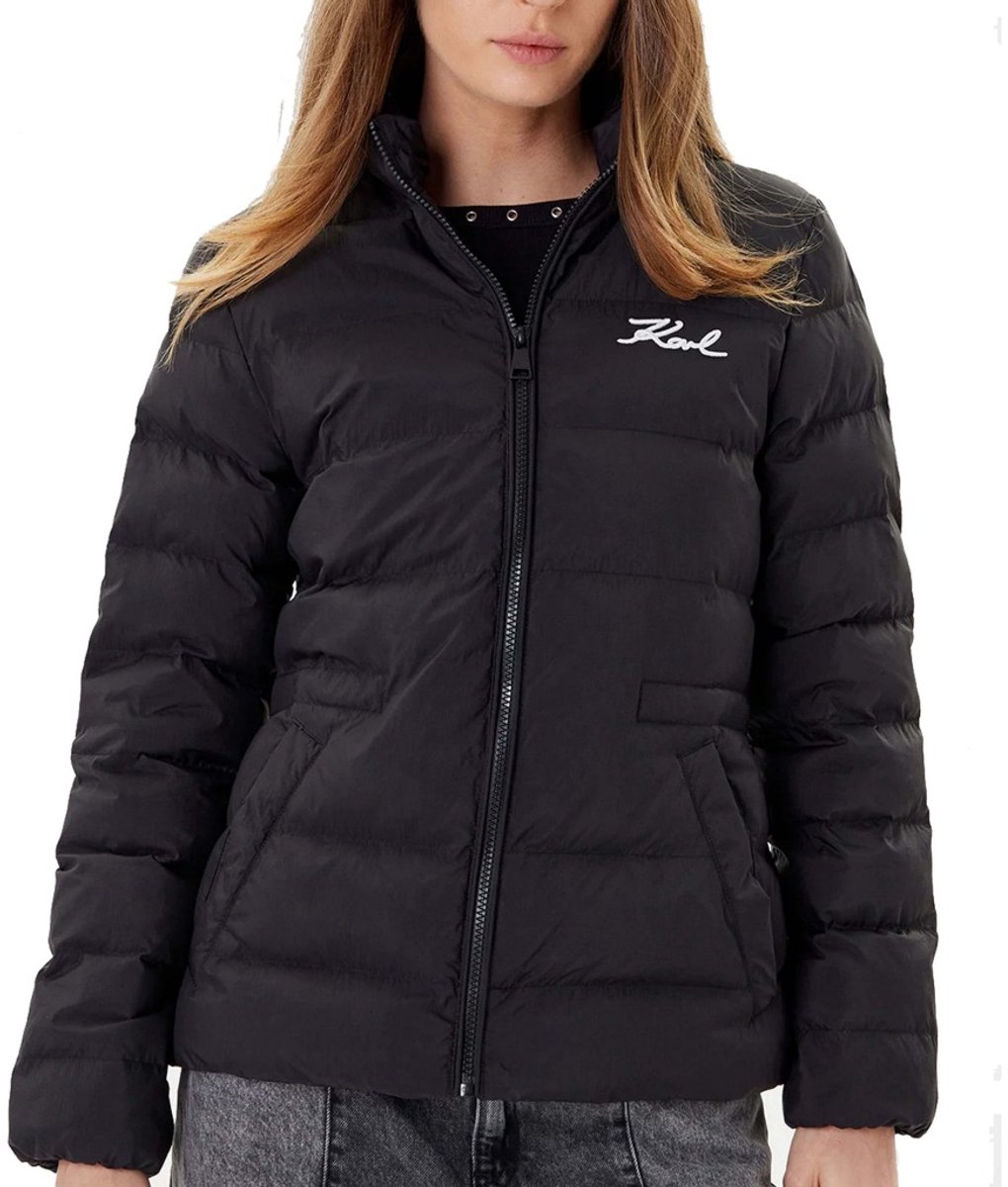 KARL LAGERFELD LIGHTWEIGHT PUFFER JACKET Zwart 42 EU
