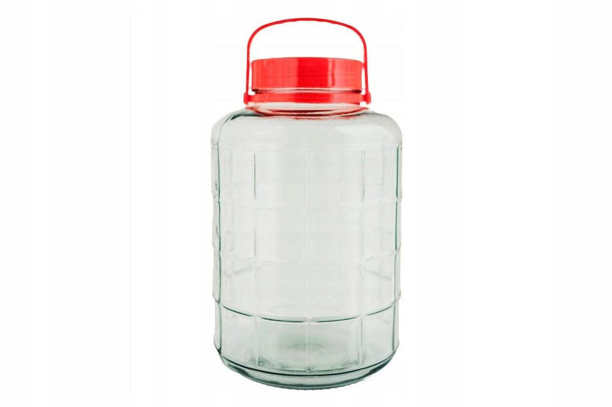 Glazen Pot 16L met Plastic Cover en Handdoek