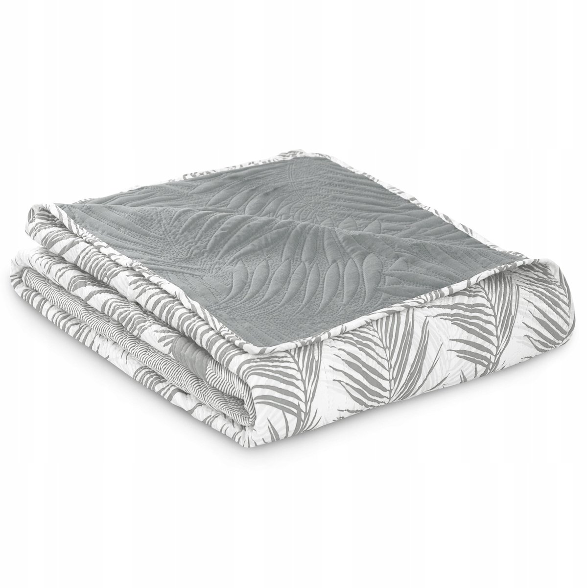 Boho Bladeren Sprei Grijs 220x240cm - stijlvolle plantenprint