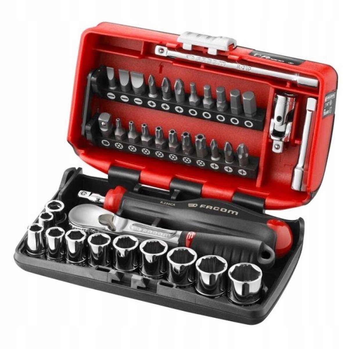 Facom RL.NANO1GRPPB 1/4" DOP 38-delige DOPPENSET VOOR VERVORMDE SCHROEVEN