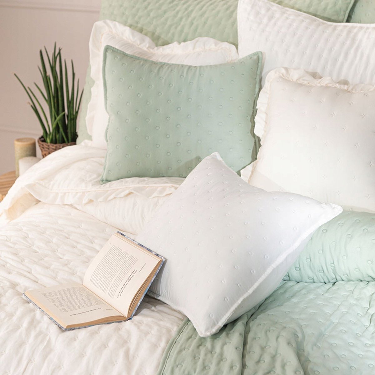 Dekoratieve Bedsprei 200x220 cm Crème - Stijlvolle Plaid voor Bank