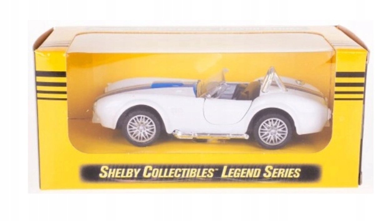Shelby Cobra 1:32 Wit - Metalen Pull-Back Speelgoedauto