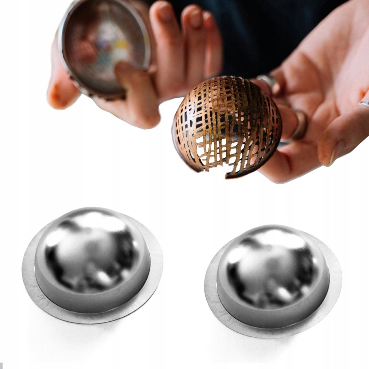 3D Kerstballen Formen Set (2 halve bollen) - Bakvormen