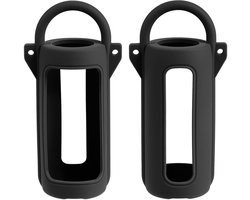 Beschermhoes geschikt voor JBL Grip Bluetooth Speaker - Met Draaghendel, Draagriem en Karabijnhaak - Meerdere Kleuren - Zwart - Schokbestendig - Krasbestendig - Siliconen - Hoesje - Case - Bescherming