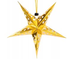 Gouden 3D Papieren Ster Decoratie - 30cm