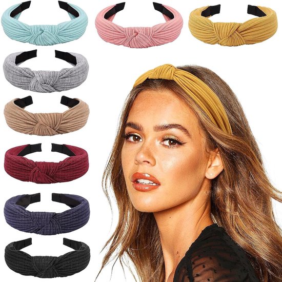 Quelcc 6-delige set plastic haarbanden, 8mm getande kam haarband, zwarte antislip haarband, uniseks haarband, sportmode haarband accessoires voor dames en heren