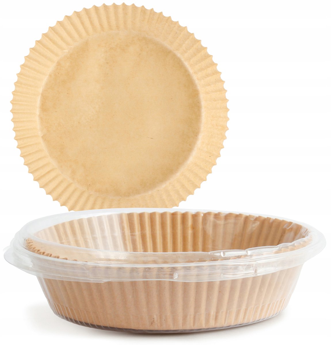 100x Ronde Papieren Bakvormen voor Airfryer & Oven - 20cm