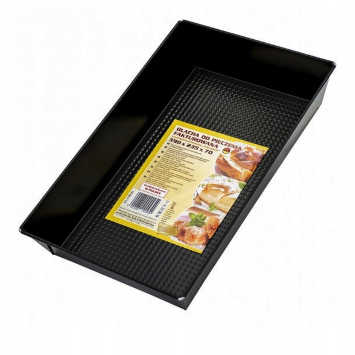 Grote Rechthoekige Bakvorm 39x23cm - Anti-aanbaklaag - Zwart