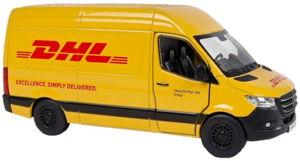 Kinsmart Mercedes-Benz Sprinter DHL modelauto 1:48 pull-back