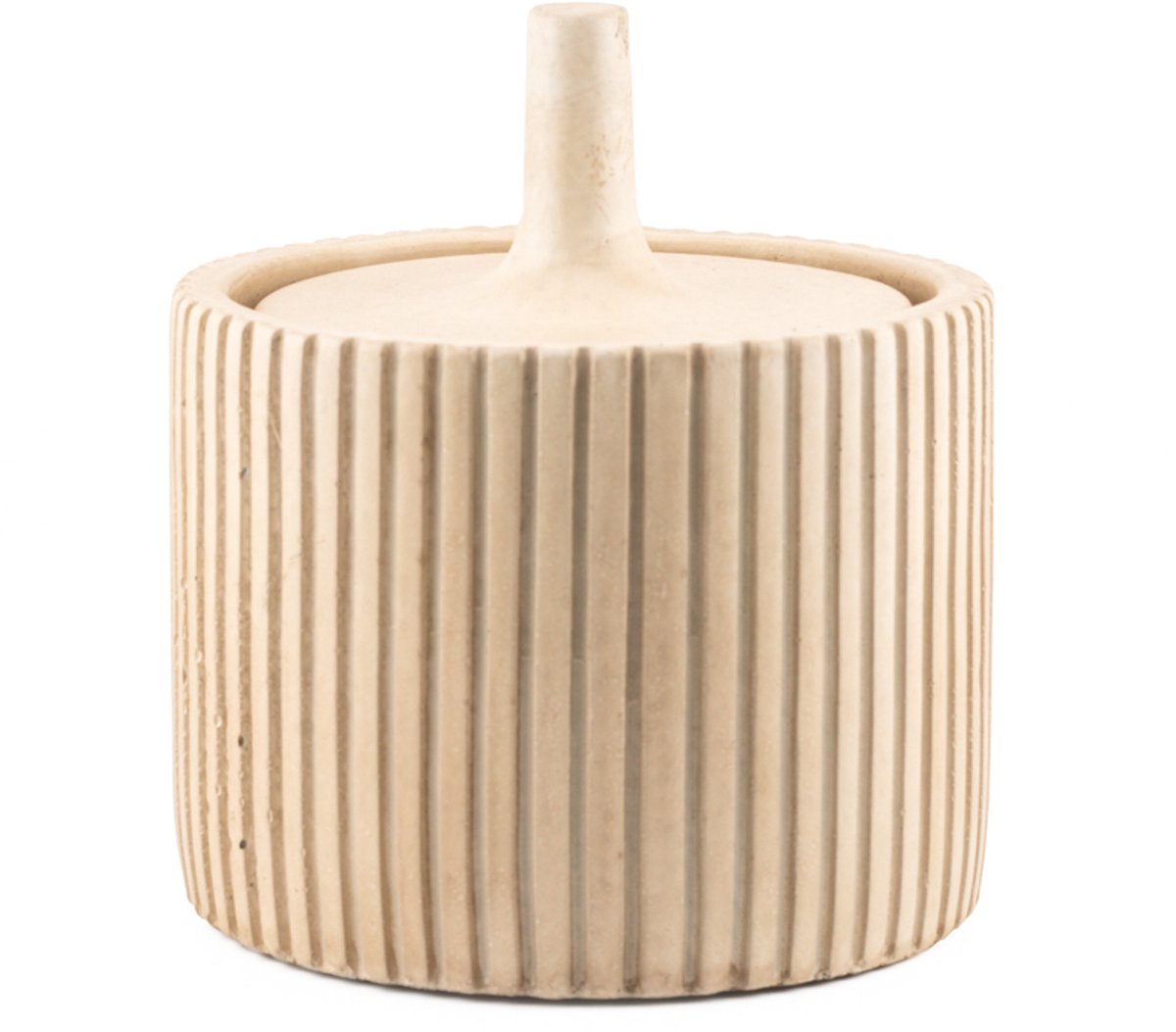 HomeBound by KY | Aardewerk jar Zilt beige M | opberg bakje | bakje | jar