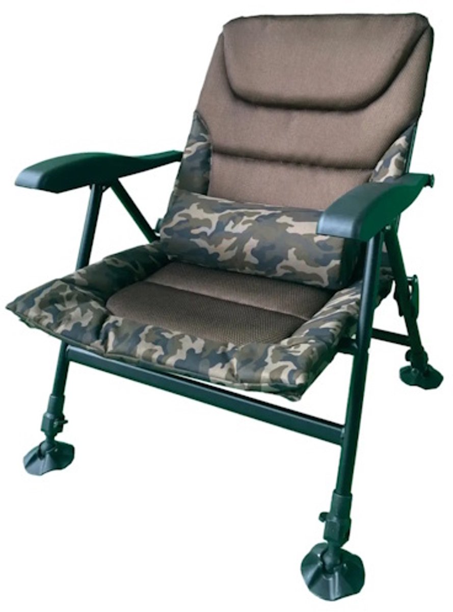 Soul Soul Recliner Armrest Chair Low - verstelbare lage visstoel met armleuningen en lendekussen