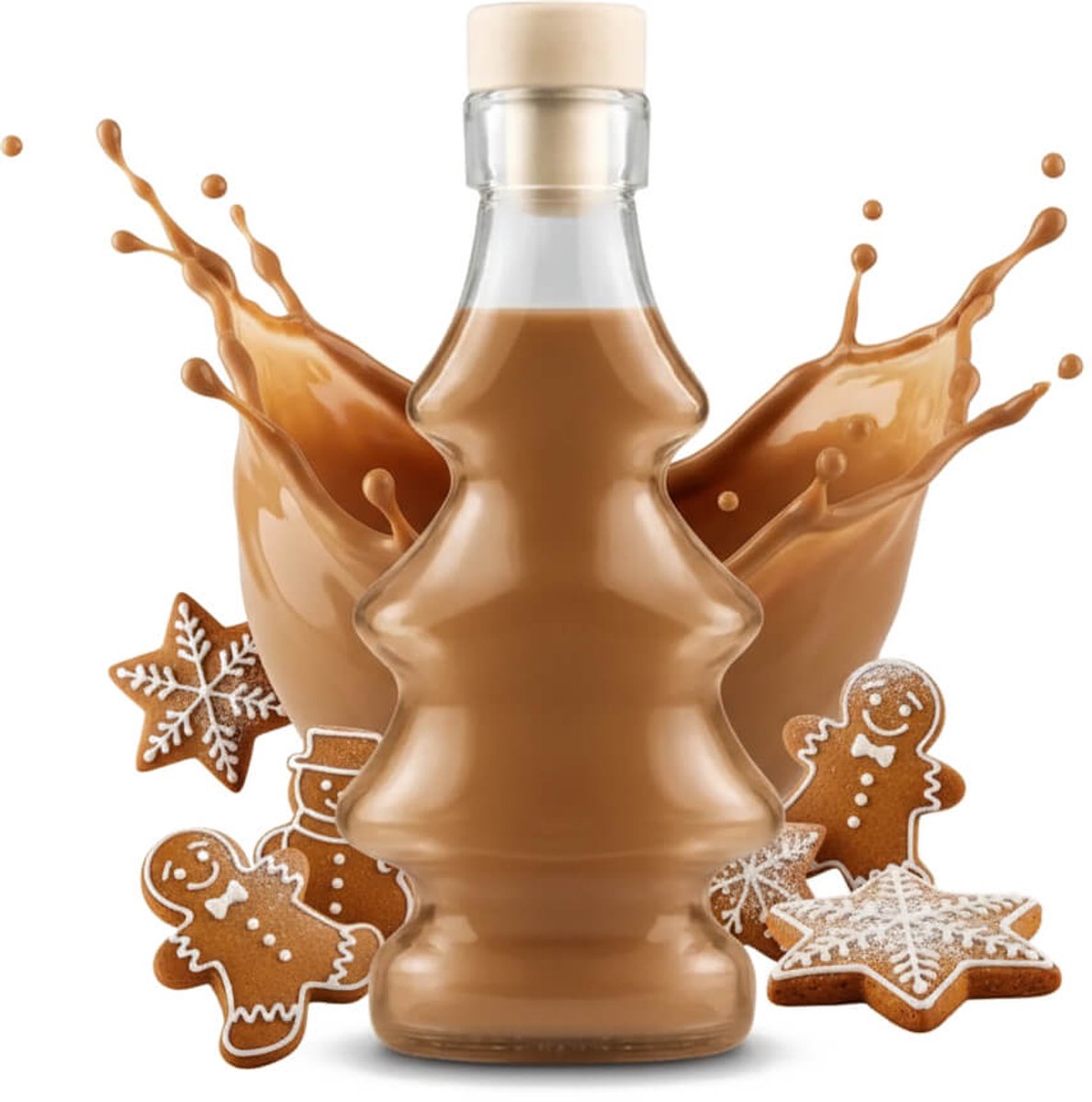 Kerstboom Glazen 3D Bloemen 100ml - Unieke cadeau voor drankjes