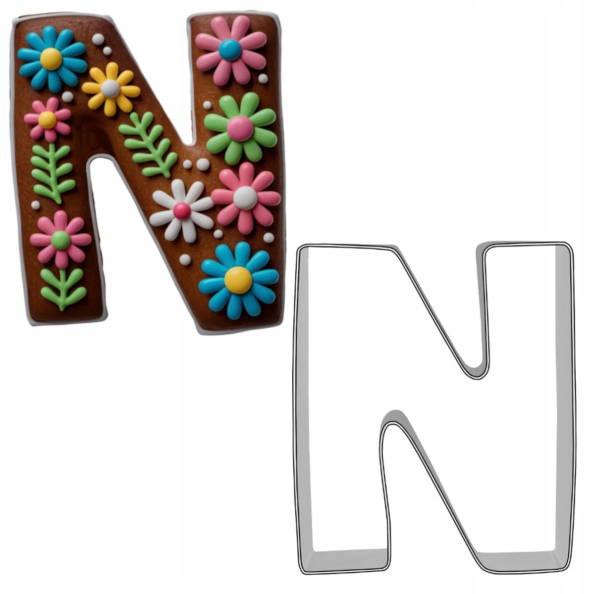 Koekjesvorm "N" - 6,5cm RVS Uitsteker voor Koekjes en Decoraties