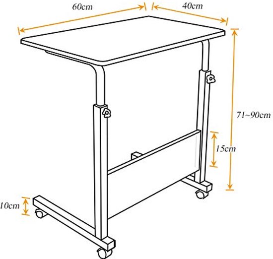 Kleine klaptafel, outdoor klaptafel, plastic tafel, in hoogte verstelbare