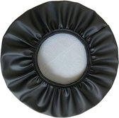 4 stuks ronde draaistoelkrukhoes, 30-36 cm, waterdicht leer, zwart, barkrukhoes, elastisch, voor bar, thuis, kantoor