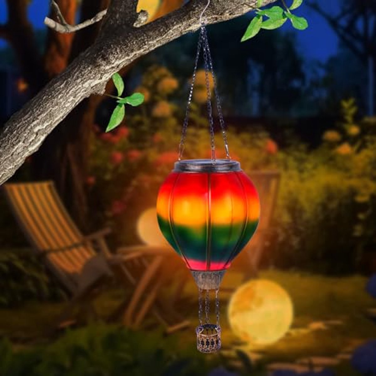 LED Solarlantaarn - Warme Kleur, Solar Hanglamp voor Tuin en Buiten