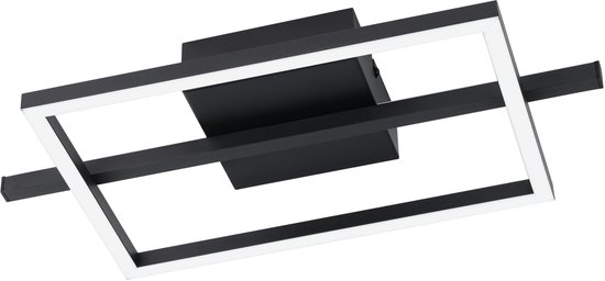 Plafonnier EGLO Amandolo - LED - 40 cm - Zwart/ Wit - Lumière RGB et blanche réglable - Dimmable