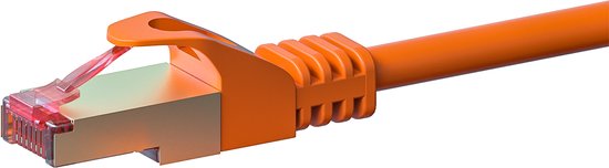 Danicom CAT6 S/FTP (PIMF) patchkabel - 15 meter oranje - netwerkkabel - internetkabel - UTP kabel - RJ45 - 1000 mbit/s