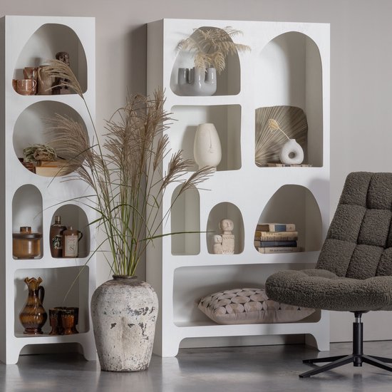 WOOOD Job Draaifauteuil - Teddy - Groen - 101x70x85