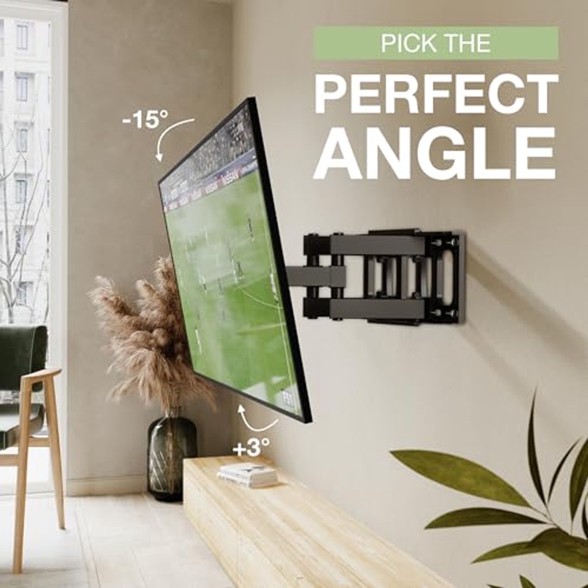 Draaibare TV Muurbeugel voor 32-65 inch TV's - Stevige Beugels tot 40 kg, Max. VESA 400x400mm