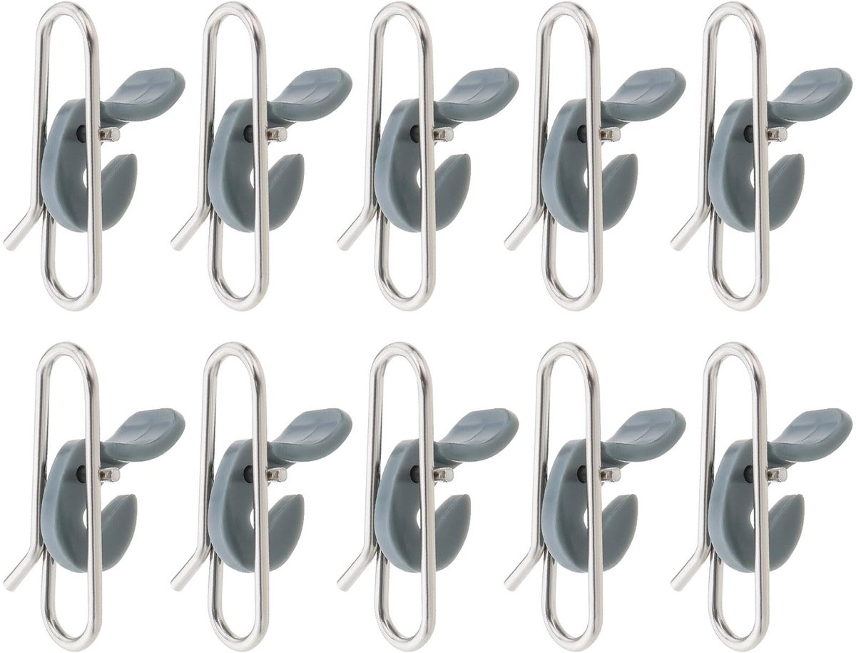 50 Piece Fishing Tackle Clamps - Stainless Steel Bait Clamps for Freshwater and Saltwater Fishing