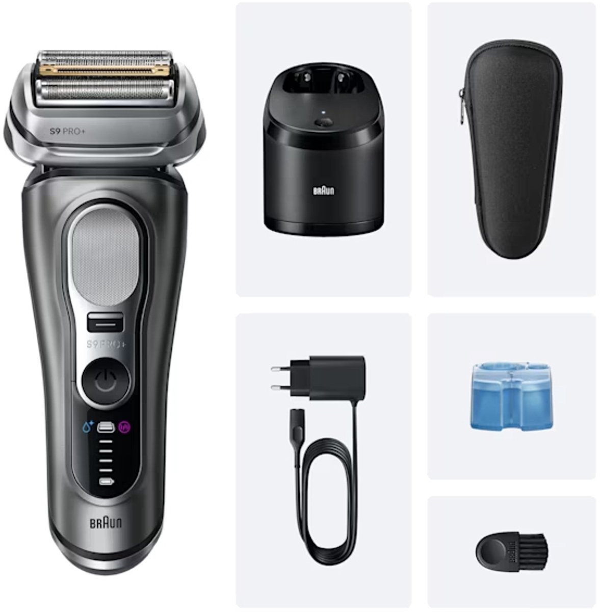 Braun Series 9 Pro+ 9655cc Scheerapparaat met Trimmer Grijs - afbeelding 3