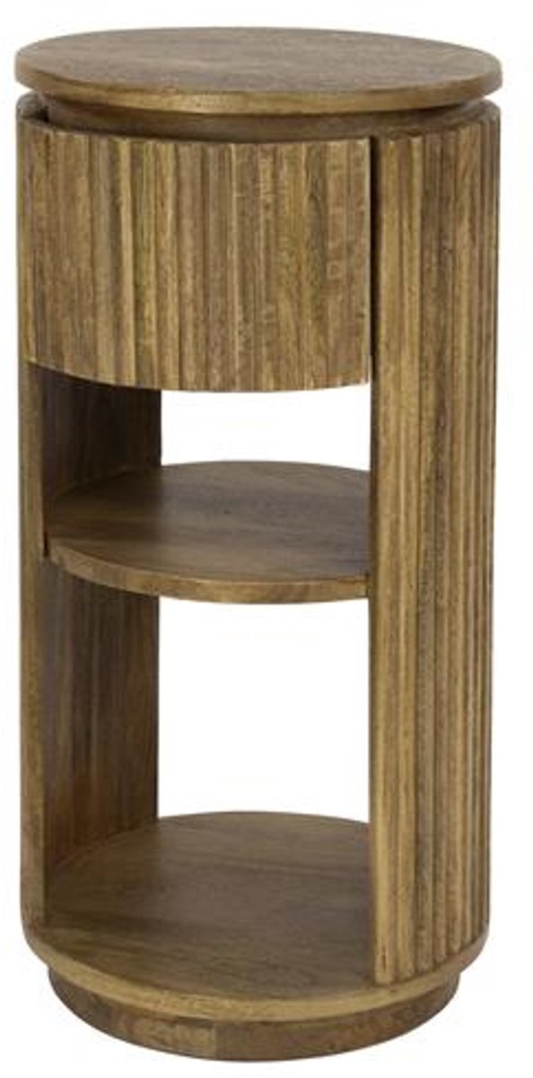 G***-M Giga Meubel Nachtkastje Wave XS - Naturel Mangohout - 30x30x60cm Zand