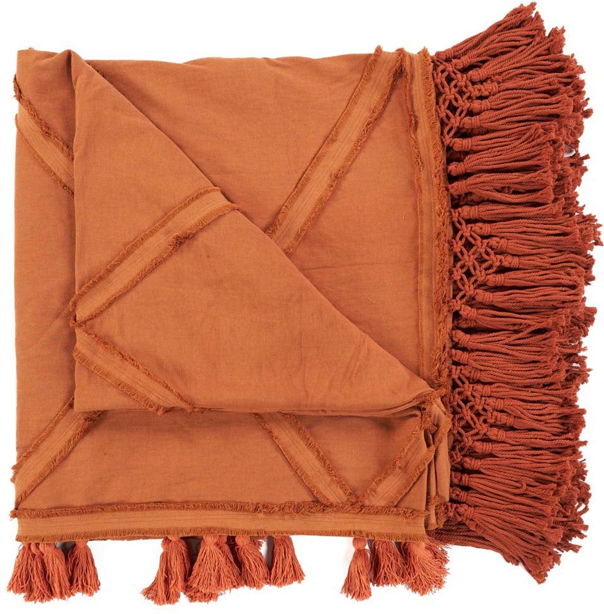 The Berber Bed Throw - Terracotta