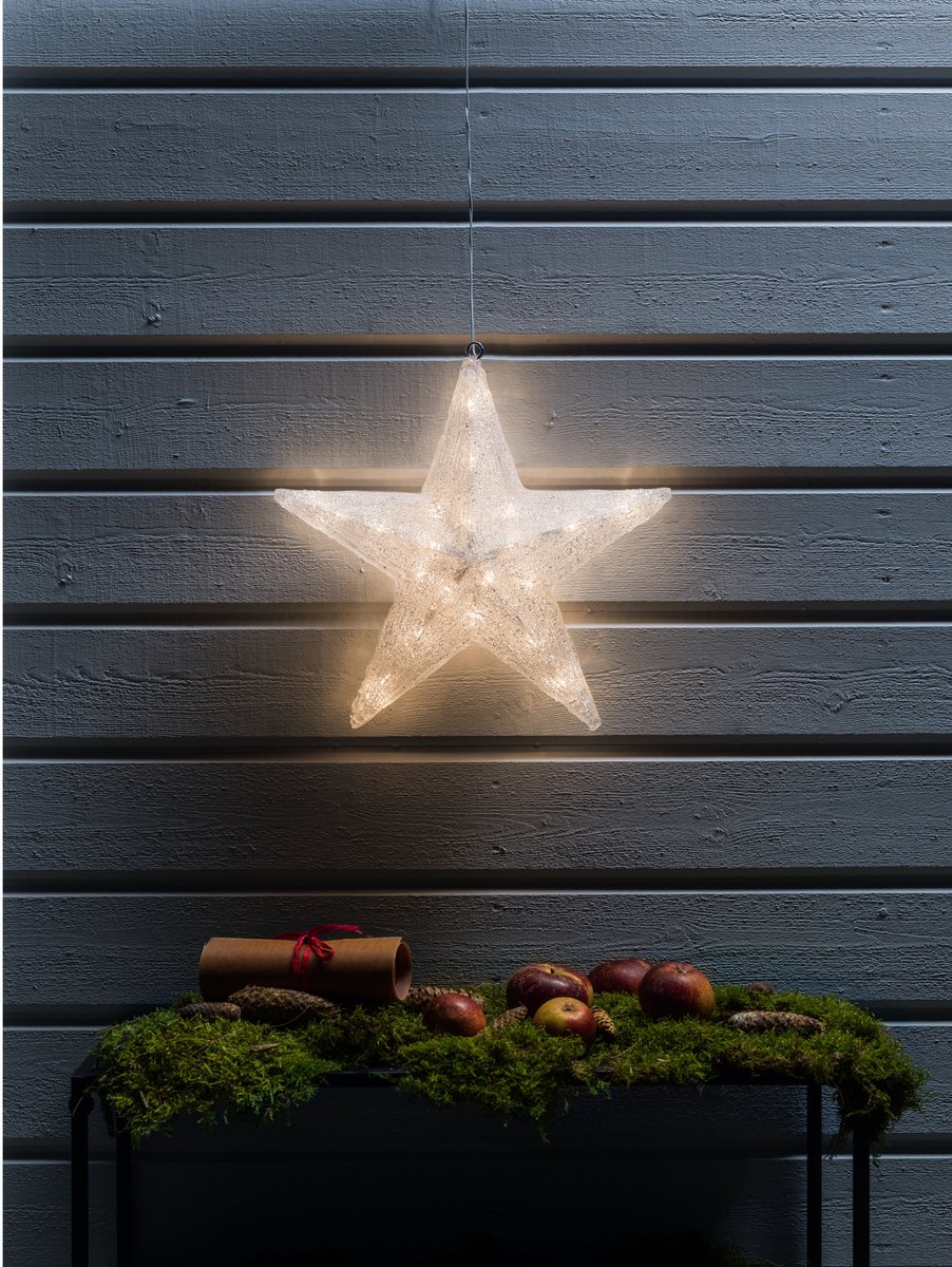 Konstsmide Verlichte kerstster - hangend - 40 cm - 40 led lampjes - warm wit - buiten gebruik - kerstverlichting – foto 2