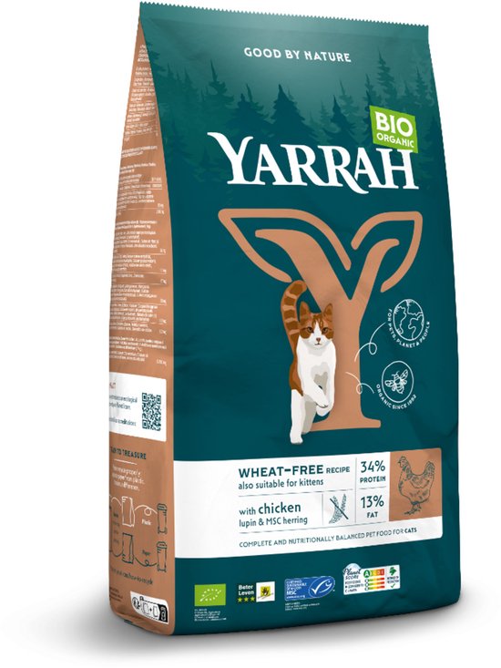 Yarrah Bio Kattenvoer Graanvrij Kip - Vis 2,4 kg