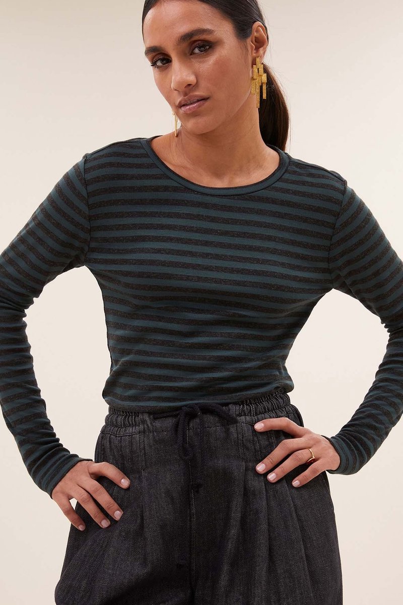 25511018 Longsleeve melange stripe