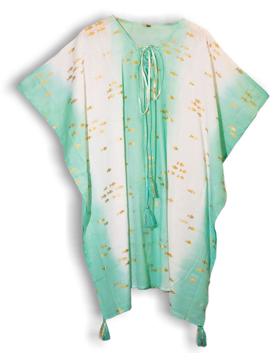 Nomad Sari On the Med Collectie Kaftan & & Visontwerp Blauw