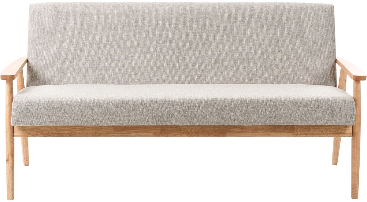 ESRUM - Driezitsbank - Grijs/Lichtbruin- Polyester
