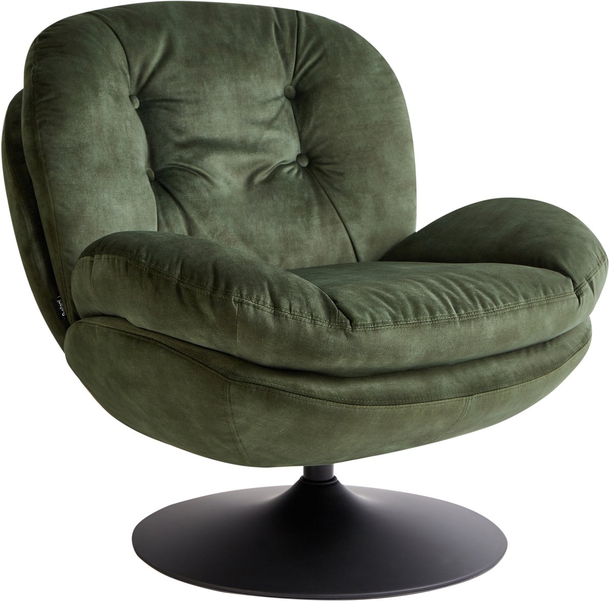 NOLVIK - Fauteuil - Donkergroen - Fluweel