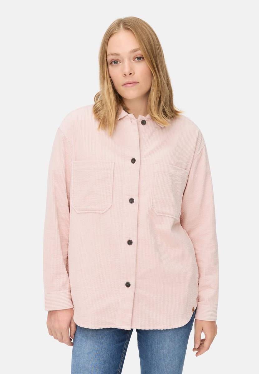 camel active Cordblouse van puur katoen - Maat womenswear-3XL - Lila roze