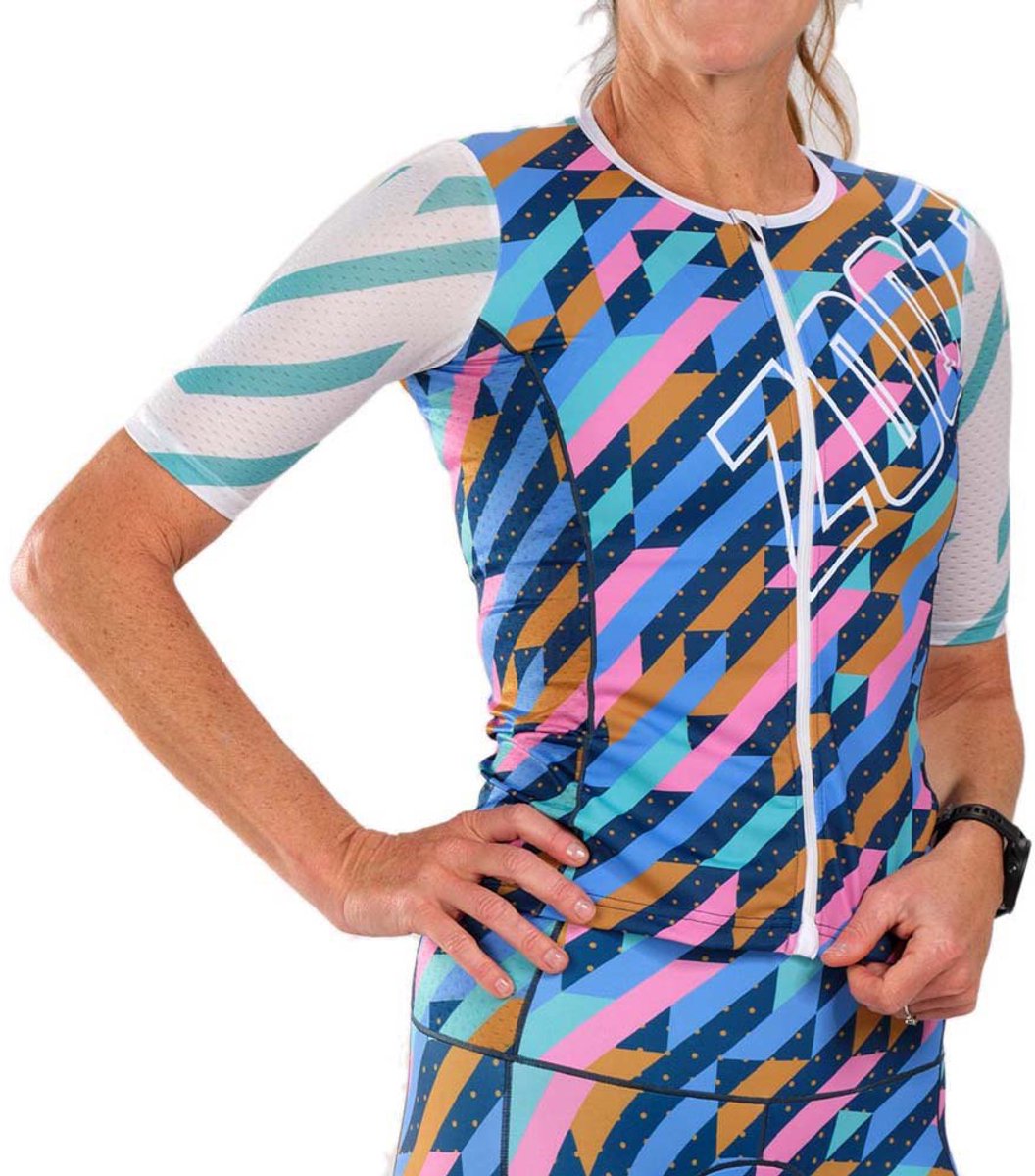 Zoot Ltd Aero Triatlonshirt Met Korte Mouwen Blauw S Vrouw