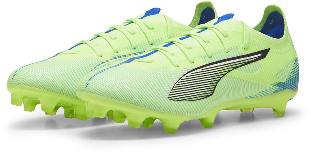 Groene Puma Ultra 5 Match FG/AG voetbalschoenen, EU 40, met SPEEDSYSTEM-buitenzool en FastTrax-noppen voor optimale grip.