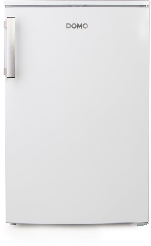 Witte DOMO tafelmodel vriezer met metalen handvat.
